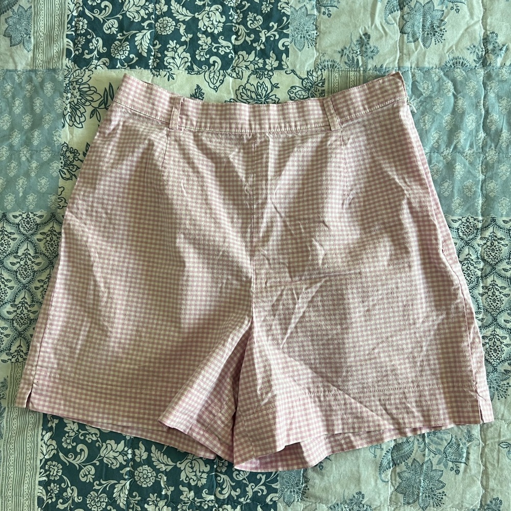 Vintage Trousers JR Morrissey Pink Gingham Women's Shorts Size 6